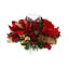 Hydrangea Holiday Candleholder With Ornaments, Pinecones And Bows