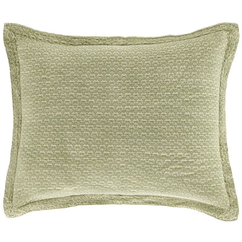 Hawley Ochre Matelasse Sham, Standard, Sage