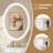 Frameless Dimmable Bathroom Oval Mirror with Anti-Fog & 3 Colors Adjustable-697917179-697917178