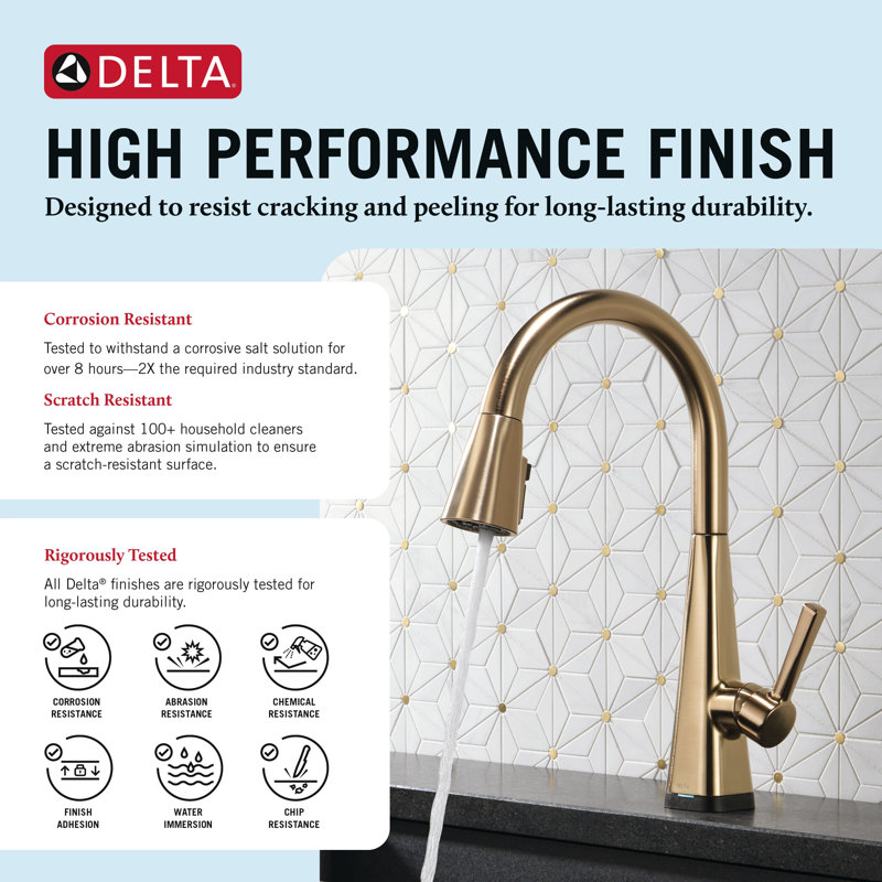Robinet d'évier de cuisine Delta Lenta, Bronze champagne