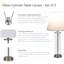 Ensemble de lampes de table cylindriques en verre 27,5 "de haut avec abat-jour blanc