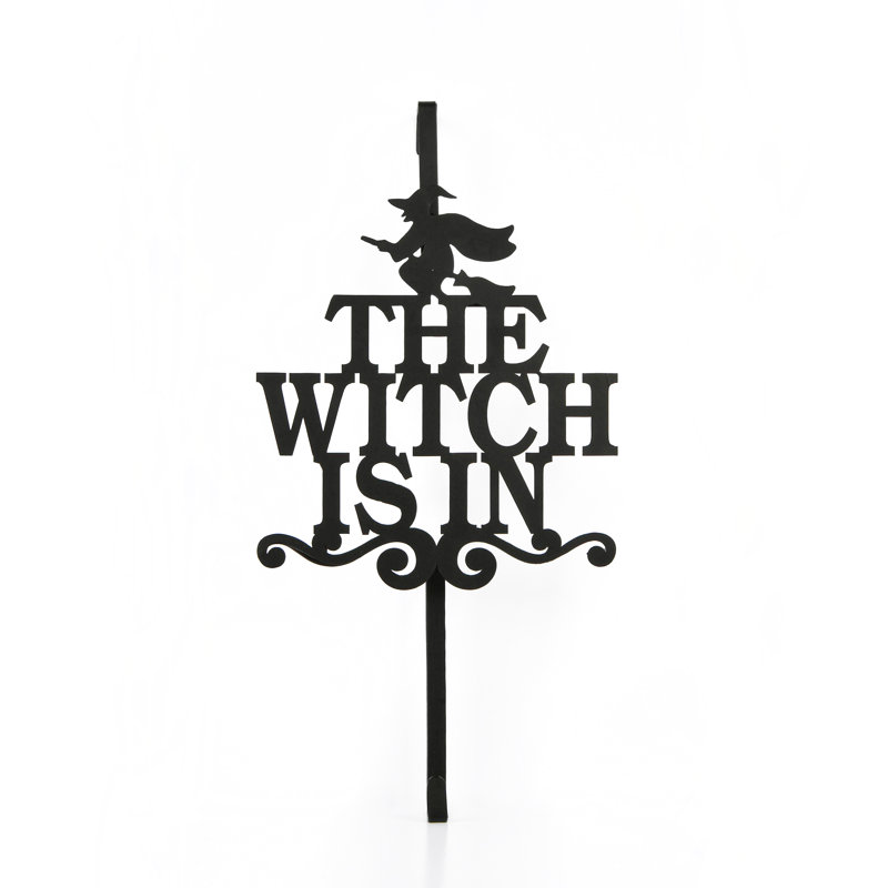 Porte-couronne The Holiday Aisle® 18 "Halloween" The Witch Is In "