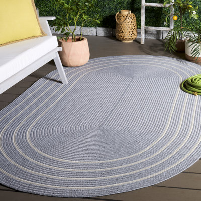 Braided Hand Woven Performance Machine Washable Solid Color Rug