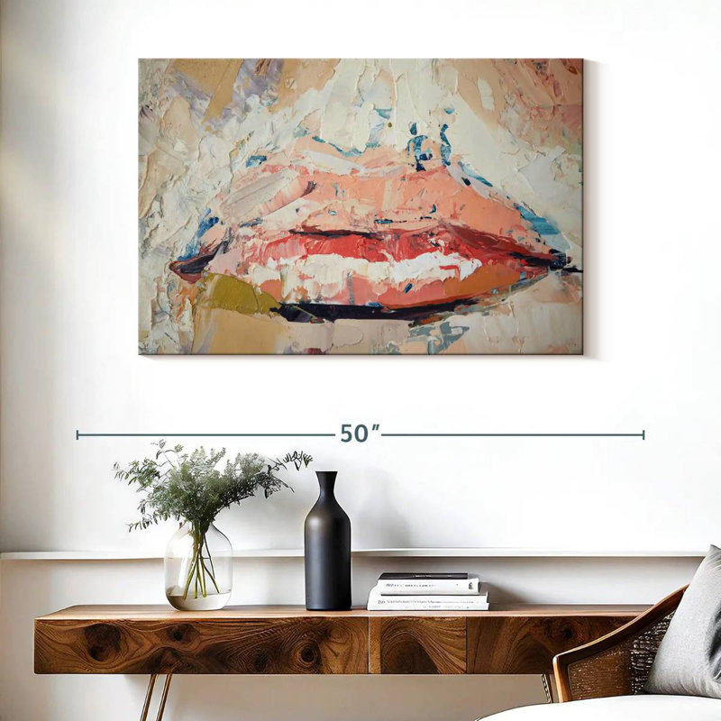 Shuttleworth Abstract Lips, 26" H x 39" W