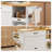 51''W Solid Wood Countertop Kitchen Island Cart, with Large Capacity and Foldable Design-2031172370