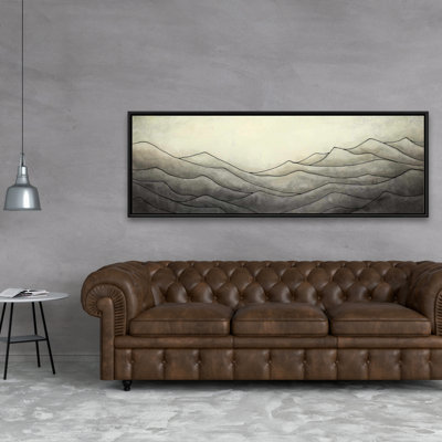 Desaturated Waves Print On Canvas