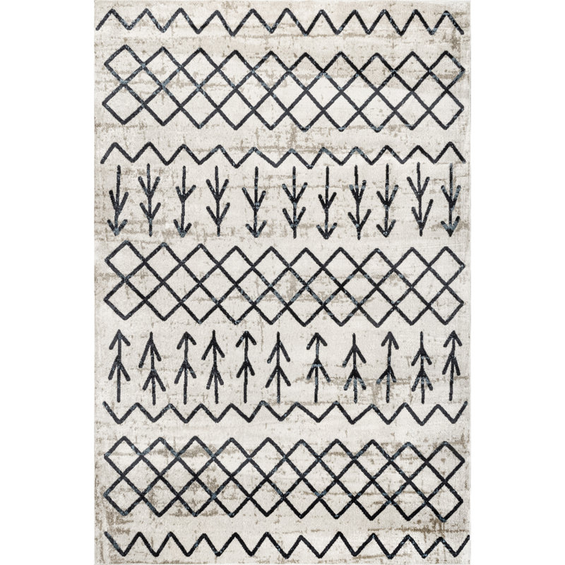 Tapis marocain lavable à la machine Malia SpinClean, Rectangle 4 pi x 6 pi