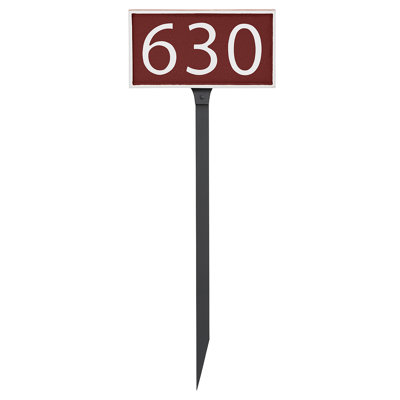 Enseigne d’adresse pour pelouse sur 1 ligne