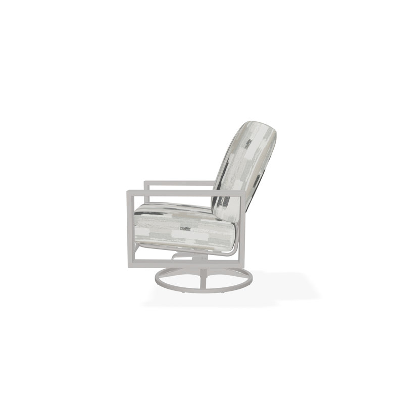 Larssen Deep Seating Cushion Swivel Rocker, Warm Gray, Dreamscape Seaglass