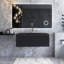 Meuble-lavabo mural moderne à rayures avec lavabo et tiroir à fermeture en douceur-1274143705