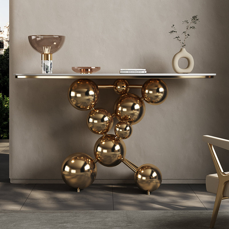 Console en métal de style italien, H 31,5 po x l 59 po x P 15,7 po
