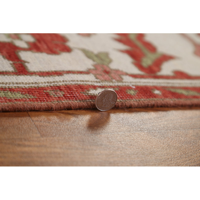 Tapis rouge en laine rouge Heriz Serapi