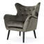 Élégant fauteuil en velours gris convenant à tout fauteuil en velours et à oreilles-283985414