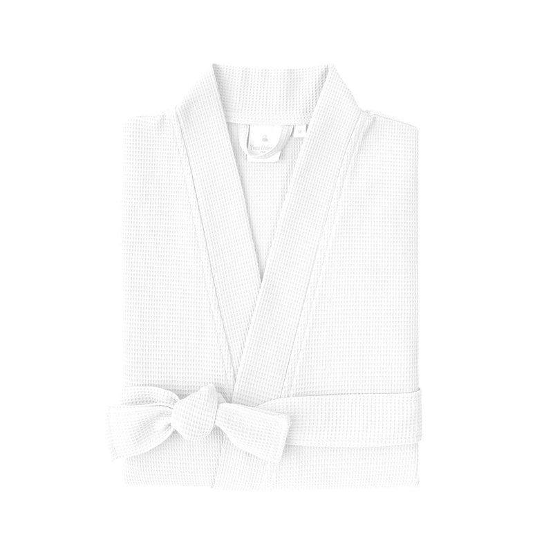 Astreena Unisex Bathrobe, Blanc, L