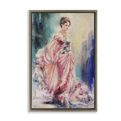 Sophisticated Woman in Dress Floating Frame, design by Lucille Lee