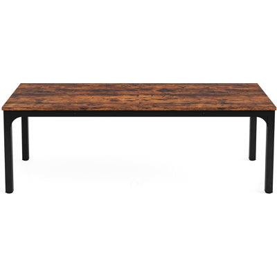 78" Rustic Brown Dining Table Large Rectangle Kitchen Dinner Table For 6-8 People Long Modern Dining Room Furniture (Table Only)), Table
