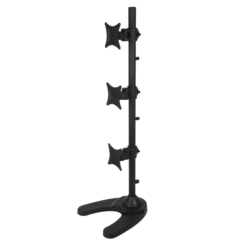 Triple Vertical Monitor Desk Stand
