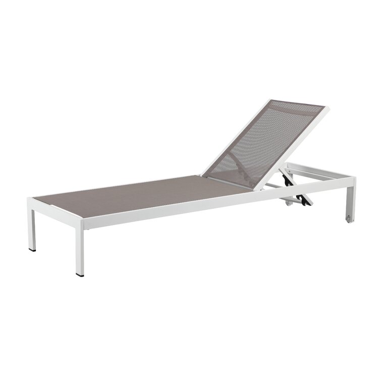 Aynura 25'' Outdoor Metal Chaise Lounge