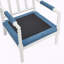Chaise d'appoint avec structure en bois-130375508-130375509