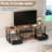 Industrial Tv Stand With Open Storage And Fabric Drawers For 55-65 Inch Tvs – Perfect For Living Room And Bedroom.-127207517-127207518