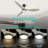 52" Ulanda Blade LED Propeller Ceiling Fan with Remote Control Black with Gray-2131783105
