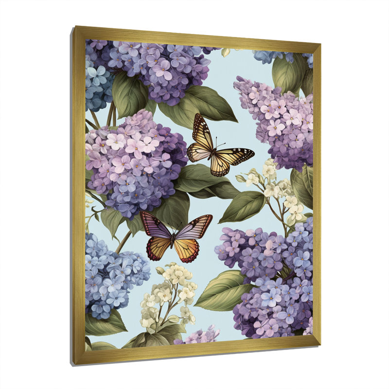 «Lilac mauve», impression sur toile encadrée, Cadre doré à une seule photo, H 32 po x l 24 po x P 1 po