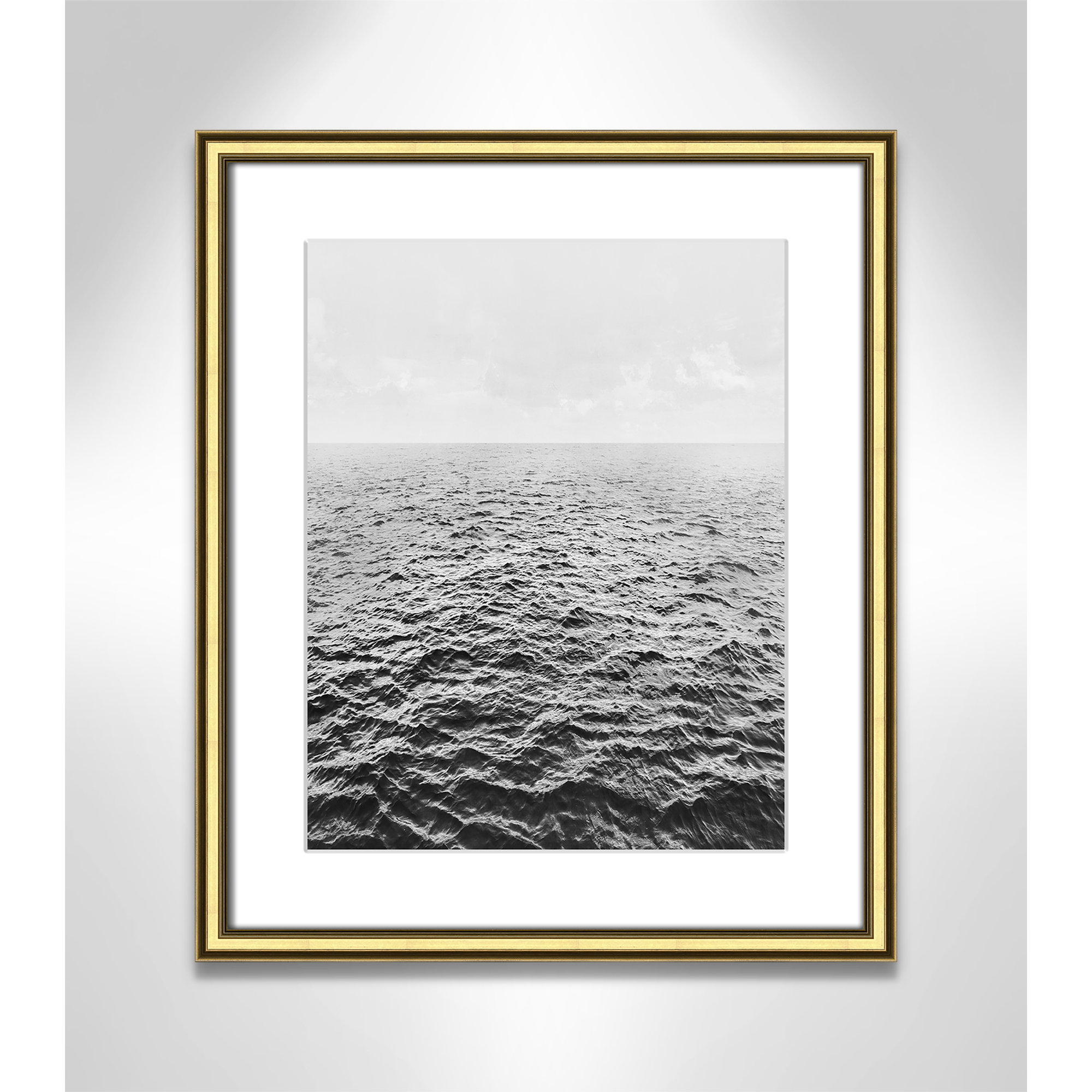 Rolling in by Mike Calascibetta - Picture Frame Photograph, Gold, 17.25" W x 20.25" H x 0.875" D