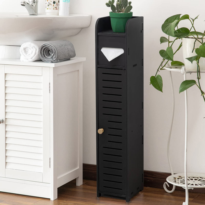 Petite armoire de rangement pour salle de bain, Noir, noir, noir, noir