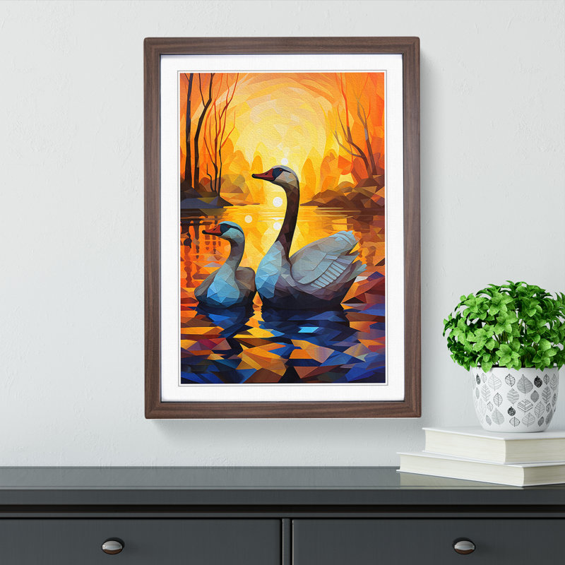 Goose Orphism Art - Framed Print