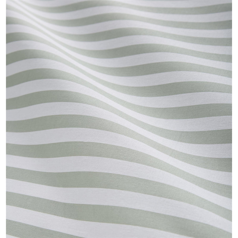 Cotton Blend Striped Duvet Cover Set, Super King, Sage