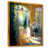 Toile avec cadre flottant or