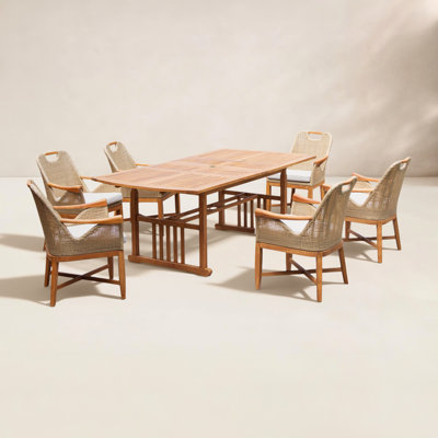 Carla 42" Teak Patio Dining Set