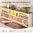 Farmhouse Queen Bed Frame with Lift-Up Storage, 3-Tier Bookcase Headboard & LED Lights, White-1924652673-1925583384