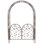 Metal Arched Birds And Leaves Garden Arbor With Gate