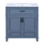 Meuble-lavabo de 30 po avec lavabo en céramique, armoire de rangement en bois massif avec portes à fermeture douce