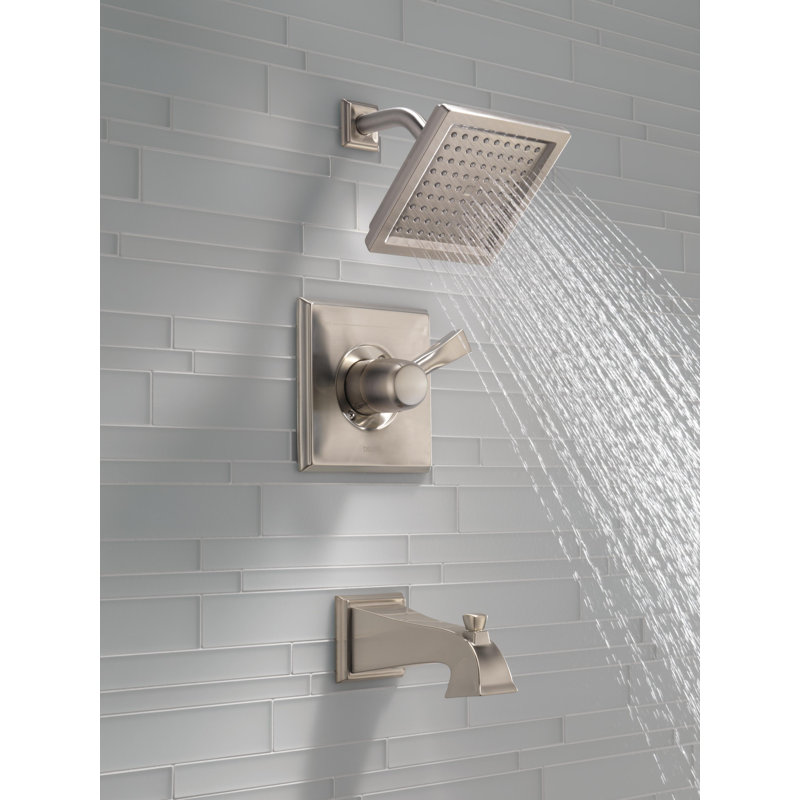 Robinet de baignoire et douche à pression équilibrée avec moniteur Dryden ™, Acier inoxydable