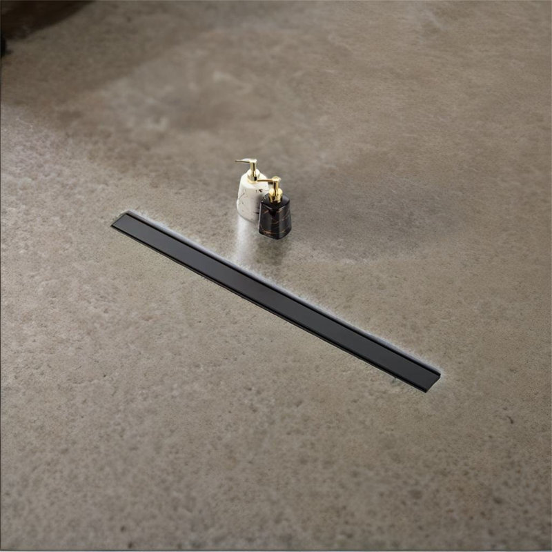 Drain de douche 36 po, Noir mat