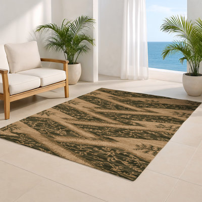 Nature Brown Indoor and Outdoor Area Rug