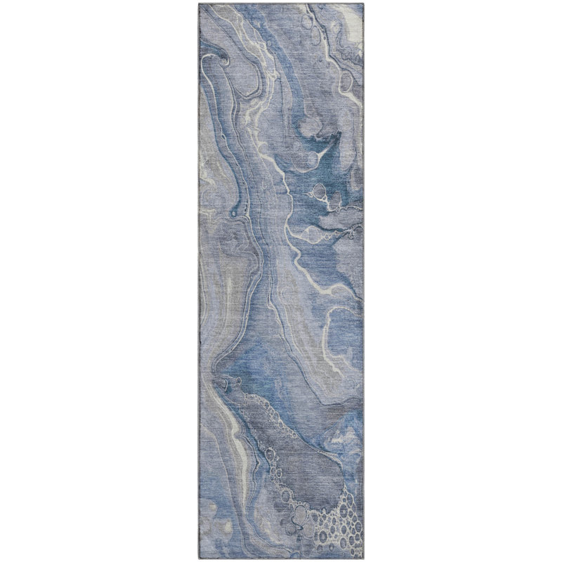 Premium Machine Washable Slesnick AMF1681 Abstract Rug, Runner 2'3" x 7'6"