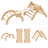 5-in-1 Foldable Pikler Triangle Set for Toddlers with Arch Climber Rocker Jungle Gym