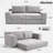 Convertible 2-in-1 Loveseat Sofa Bed With Memory Foam & Steel Frame-269646339