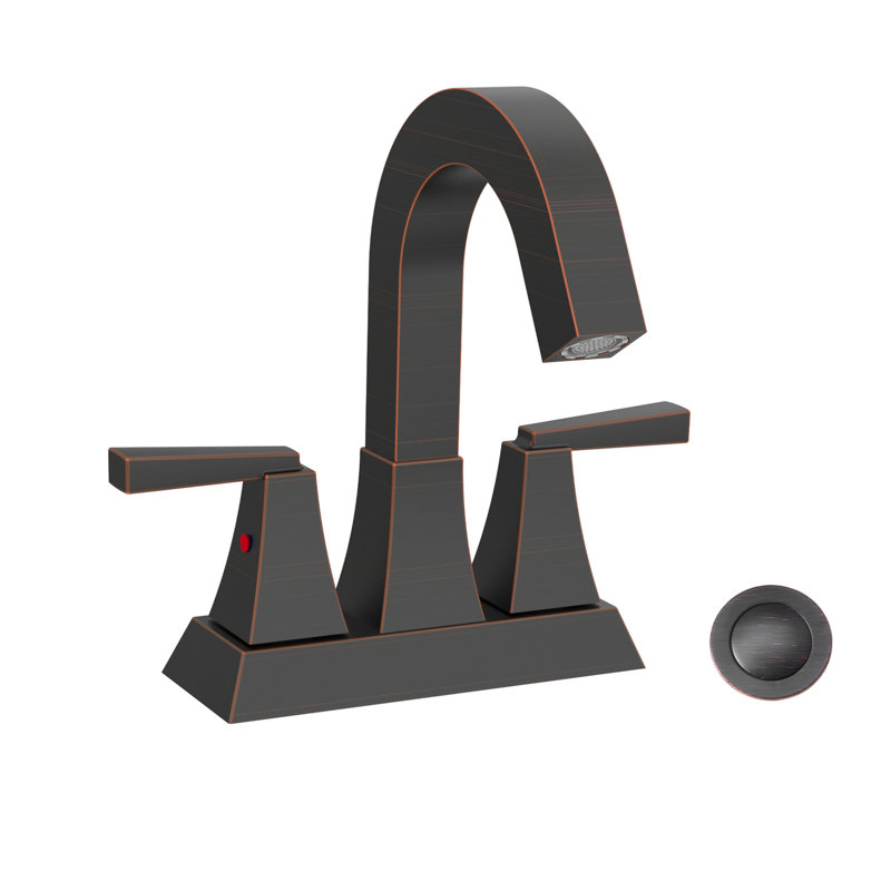 Topcraft Stainless Steel Two Handle Bathroom Faucet With Pop-Up Drainer