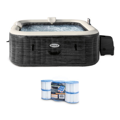 Spa gonflable gris carré Intex 140