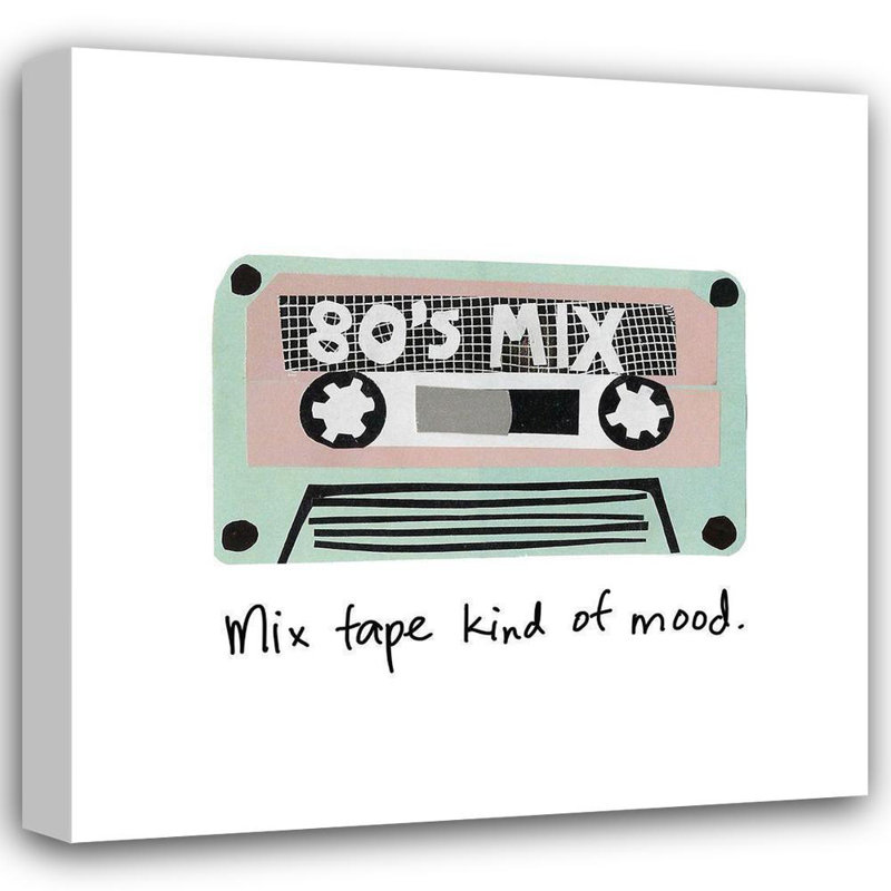 «Bungalow Rose Bucheli, Jen», art sur toile tendue sous le thème «Mix Tape Kind of Mood», H 36 po x l 36 po