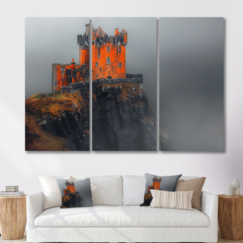 Clearwater - ensemble d'impressions murales châteaux, H 28 po x l 36 po, Toile tendue