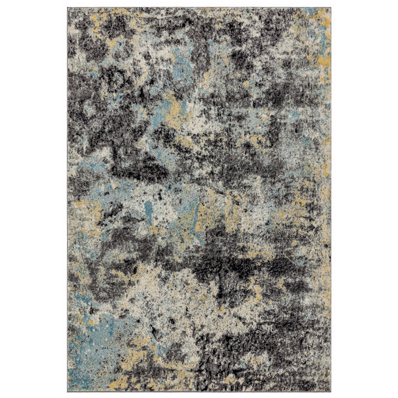 Higbee Black/Blue Rug, Rectangle 120 x 170cm