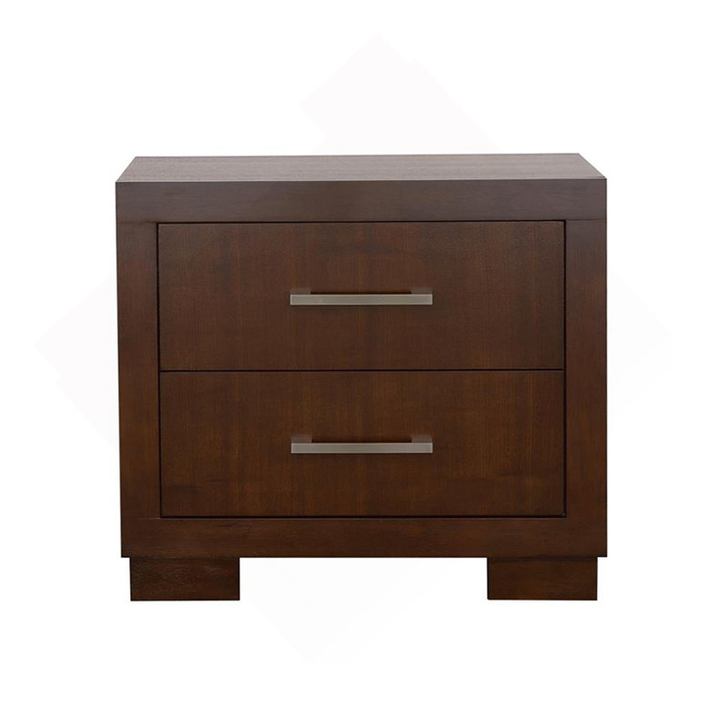 2 Drawers MDF Nightstand, Cappuccino