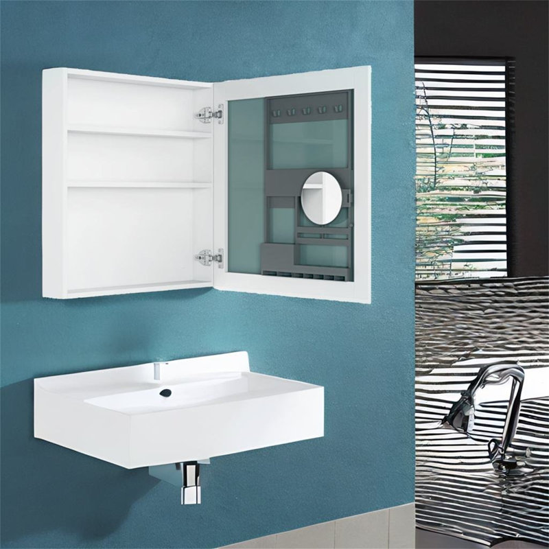 Armoire à pharmacie avec miroir l 26 po Corsiglia, H 26 po x l 24 po x P 6,09 po