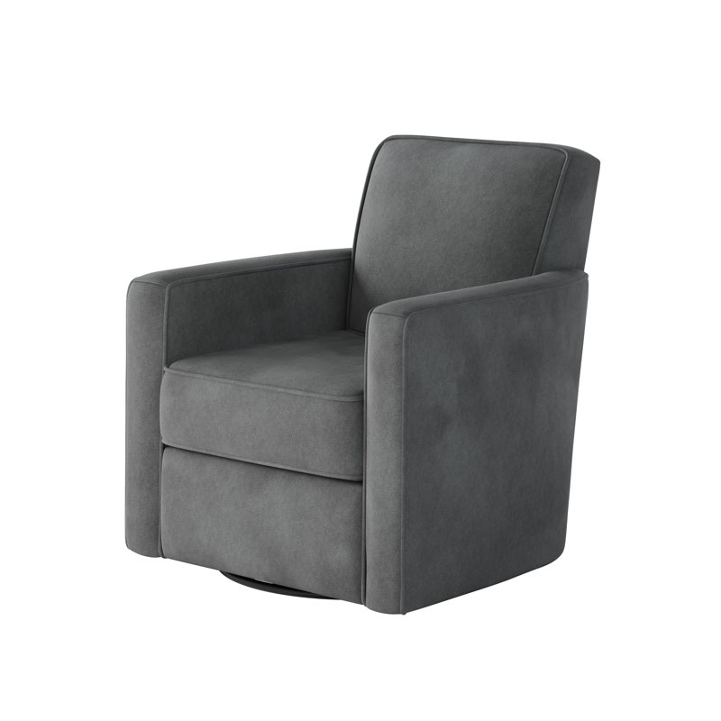 Fauteuil oscillant pivotant Balina Bindi, Charbon de bois Bella, H 38 po x l 35 po x P 36 po  