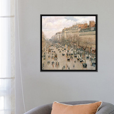 «Boulevard Montmartre, Af après-midi, soleil, 1897» par Camille Pissarro, reproduction sur toile